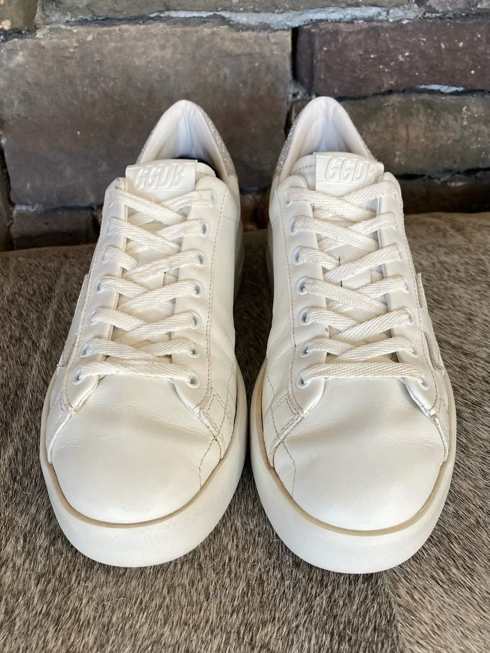 Golden Goose Pure New Star White Silver Sneakers